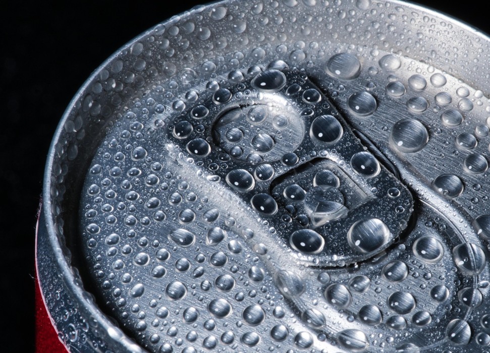 Eine Getränkedose von oben fotografiert