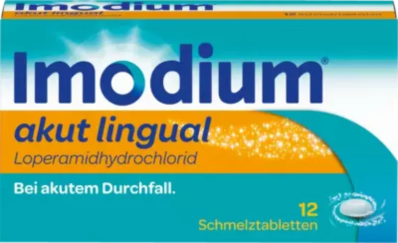 Produktabbildung: IMODIUM akut lingual Schmelztabletten von Kenvue Germany GmbH (OTC)