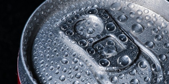 Eine Getränkedose von oben fotografiert